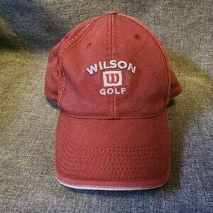 Wilson Golf Maroon Embroidered Logo Strap Back Baseball Cap/Hat